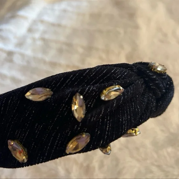 Anthropologie embellished headband - black & gold - Picture 4 of 8
